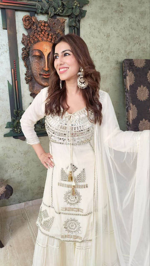 Mirror Off-White Sharara Set